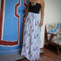 Strapless Batik Long Dress