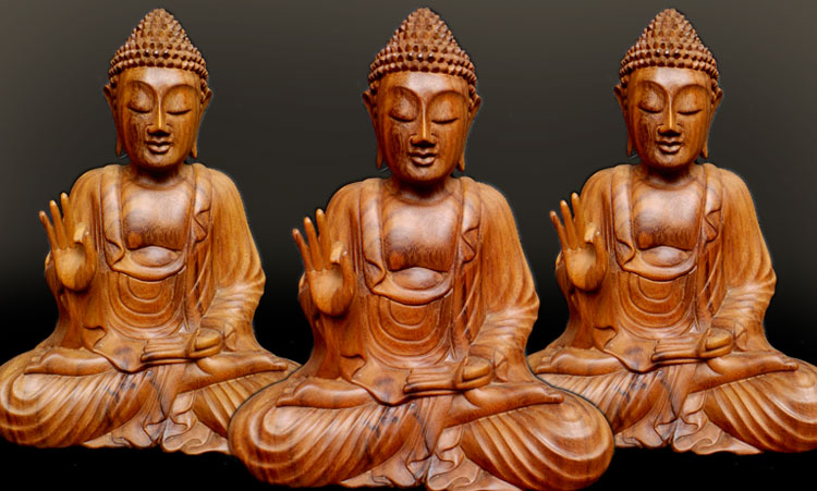 Meditation Wood sculpture from Bali