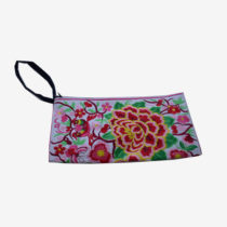 Floral Pouch M - White/Red