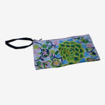 Floral Pouch M - White/Green