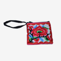 Floral Pouch XS - White/Red