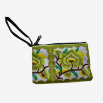 Floral Pouch S - White/Green