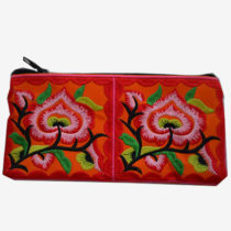 Floral Pouch L - Red