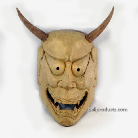Devil Mask White Wood