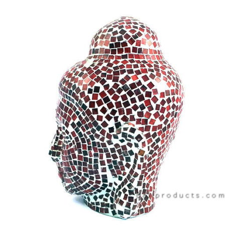 Red Mozaic Buddha Head