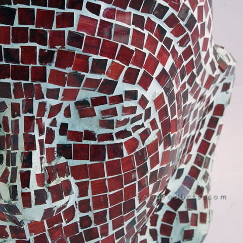 Red Mozaic Buddha Head