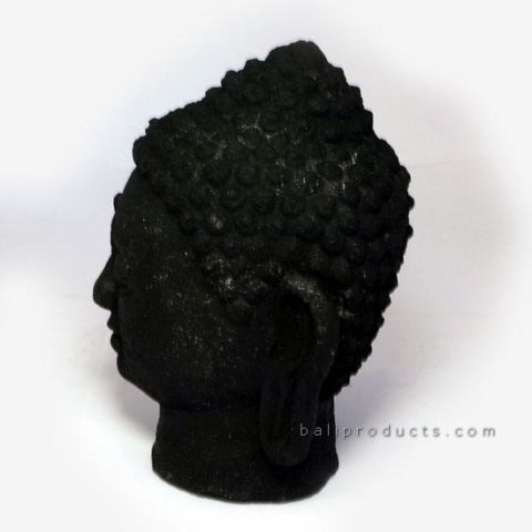 Black Stone Buddha Head 17cm