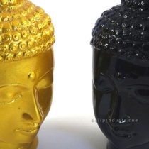 Resin Buddha Head Gold