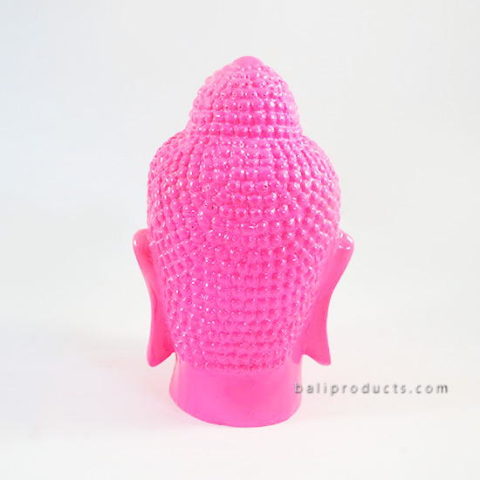 Resin Buddha Head Pink