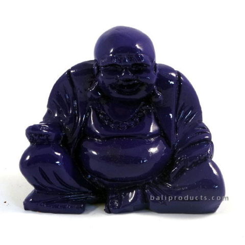 Resin Happy Buddha Sitting Blue