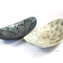 Crushed Shell Leave Tray Silver