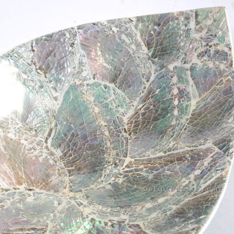 Crushed Shell Leave Tray Silver