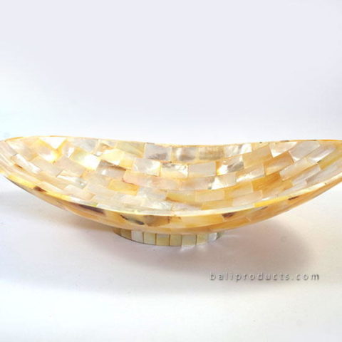 Crushed Shell Oval Tray