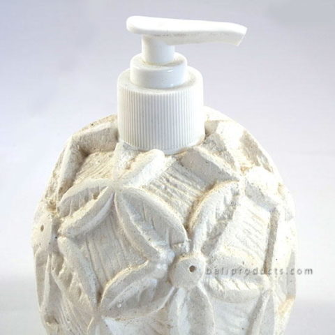 Resin White Cement Flower Soap Dispenser