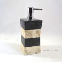 Marble Twisted Soap Dispenser Bw