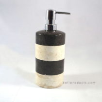 Marble Round Soap Dispenser Bw