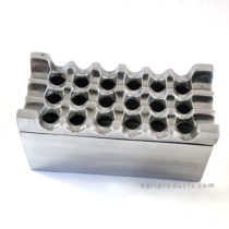 Rectangular Aluminium Ashtray Chrome 18 Holes