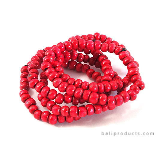 Red Bead Bracelet Set 5 – Bali Products