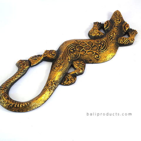 Gecko Wall Hanging Gold Small