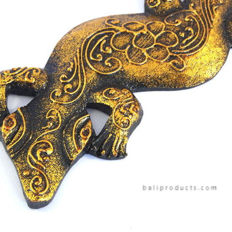 Gecko Wall Hanging Gold Small