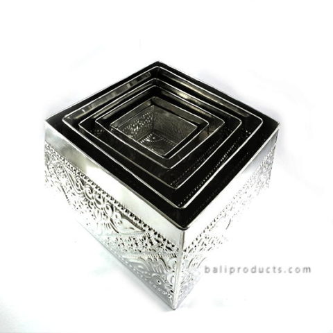 Set 6 Aluminium Carving Box